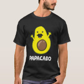 Avocado Dad Vegan Guacamole Avocado Papacado Tシャツ (正面)