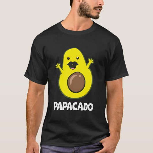 Avocado Dad Vegan Guacamole Avocado Papacado Tシャツ (正面)