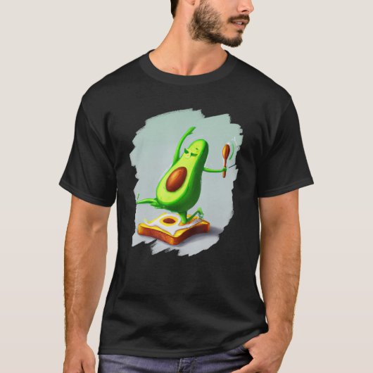 Avocado Dancing on Toast Cute Avocado Bread Foodie Tシャツ (正面)