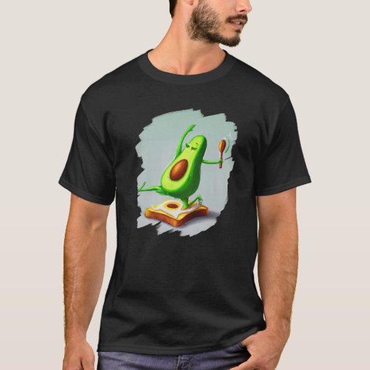 Avocado Dancing on Toast Cute Avocado Bread Foodie Tシャツ (正面)