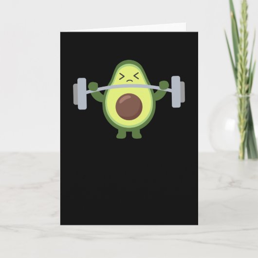 Avocado Fitness Huntel Funny Avocados カード (正面)