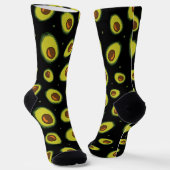 Avocado Fruit Patterned ソックス (傾斜あり)