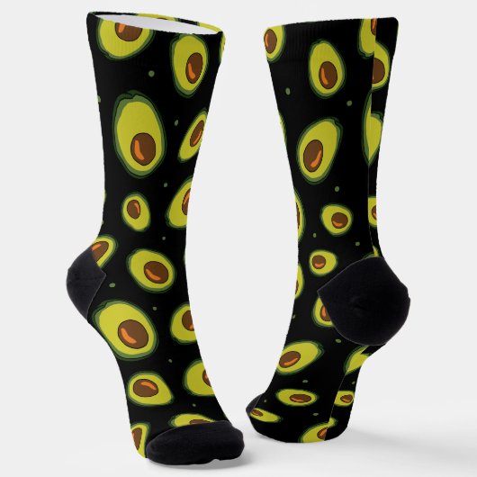 Avocado Fruit Patterned ソックス (傾斜あり)