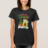 Avocado Fruit  Xmas Decorations Santa Avocado Chri Tシャツ (正面)