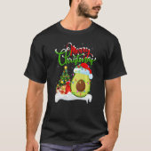 Avocado Fruit  Xmas Decorations Santa Avocado Chri Tシャツ (正面)