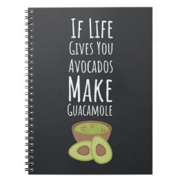 Avocado Gifts Guacamole Trendy Happy Fruit Vegan ノートブック