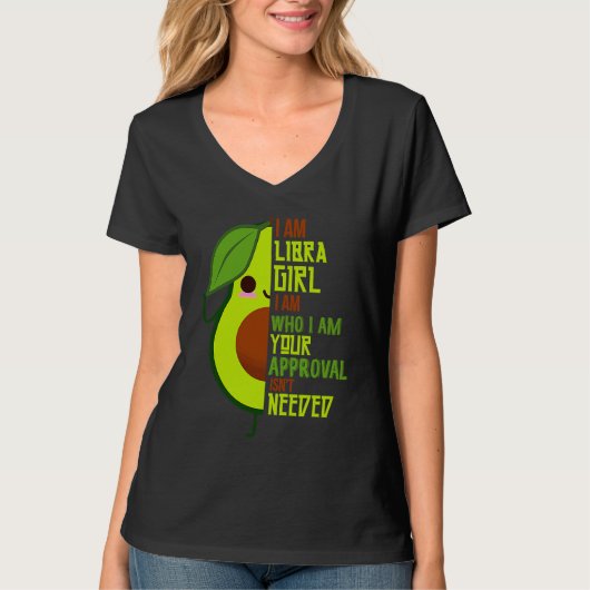 Avocado Girl Libra Born In September or October Qu Tシャツ (正面)