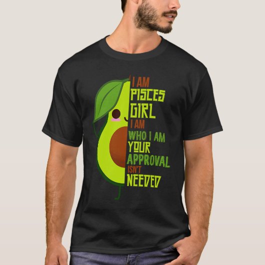 Avocado Girl Pisces Born In February or March Quee Tシャツ (正面)