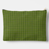 Avocado Green Plaid Windowpane Pattern Retro アクセサリーポーチ (裏面)