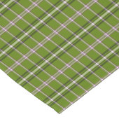 Avocado Green Plaid Windowpane Retro Table Runner ショートテーブルランナー (コーナー)