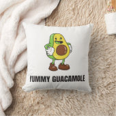 Avocado Guacamole Food Kawaii Face クッション (ブランケット)