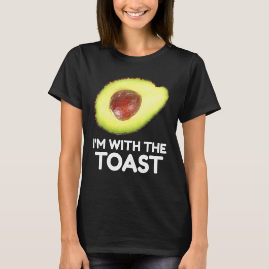 Avocado, I'm With The Toast, Couples Halloween Cos Tシャツ (正面)