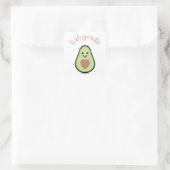 Avocado mit Herz Babycado für ein Baby スクエアシール (バッグ)