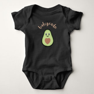 Avocado mit Herz Babycado für ein Baby ベビーボディスーツ