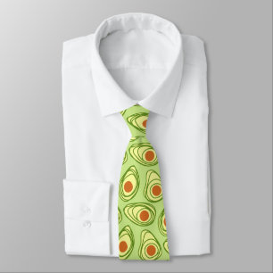 Avocado pattern green funny healthy fat ネクタイ