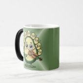 Avocado Playing Violin Morphing Mug モーフィングマグカップ (正面左)