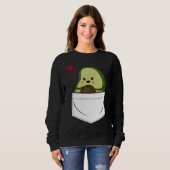 Avocado Pocket Eating Vegan Fruit Avocado スウェットシャツ (正面フル)