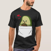 Avocado Pocket Eating Vegan Fruit Avocado Tシャツ (正面)