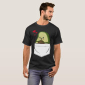 Avocado Pocket Eating Vegan Fruit Avocado Tシャツ (正面フル)