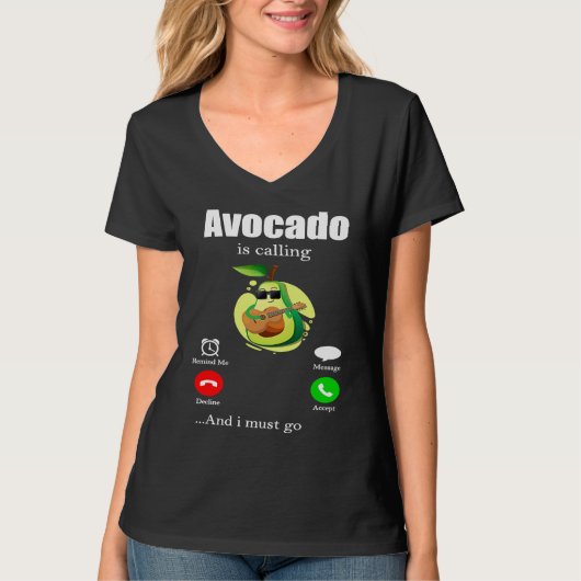 Avocado  Salad Lifestyle Fitness Vegan Tシャツ (正面)