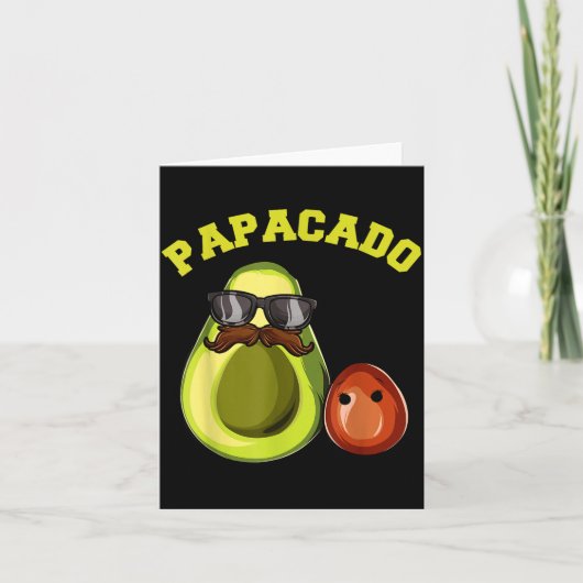 Avocado Shirt For Men, Papacado Pregnancy Announce カード (正面)