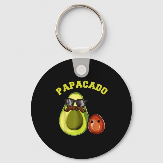 Avocado Shirt For Men, Papacado Pregnancy Announce キーホルダー (正面)