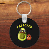 Avocado Shirt For Men, Papacado Pregnancy Announce キーホルダー (正面)