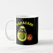Avocado Shirt For Men, Papacado Pregnancy Announce コーヒーマグカップ (左)