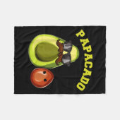 Avocado Shirt For Men, Papacado Pregnancy Announce フリースブランケット (正面(横))
