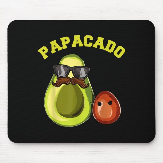 Avocado Shirt For Men, Papacado Pregnancy Announce マウスパッド (正面)