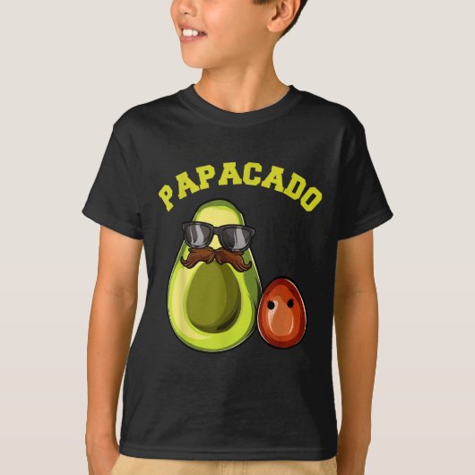 Avocado Shirt For Men, Papacado Pregnancy Announce Tシャツ (正面)