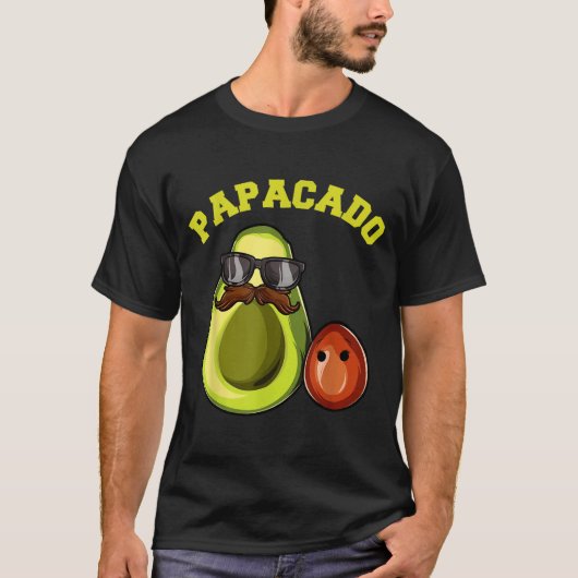 Avocado Shirt For Men, Papacado Pregnancy Announce Tシャツ (正面)