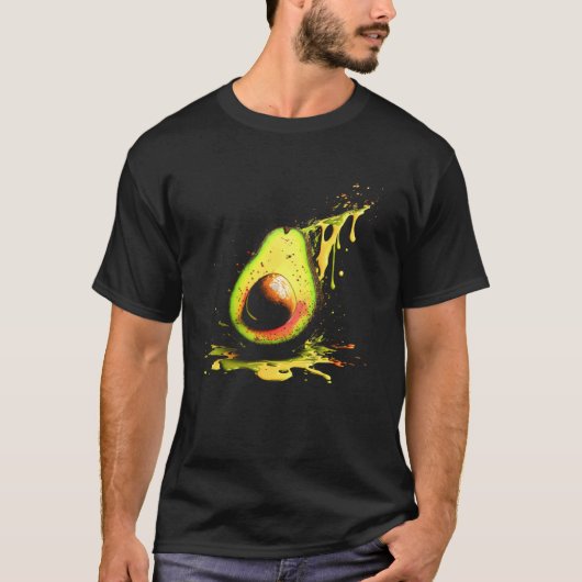 Avocado Splash Vegan Vegetarian Healthy Food Tシャツ (正面)