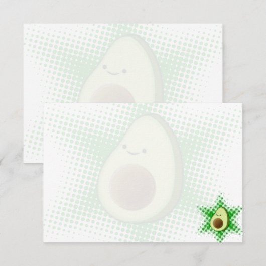 Avocado Superstar ノートカード (正面/裏面)