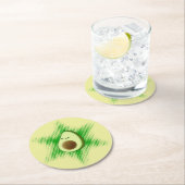 Avocado Superstar Cute ラウンドペーパーコースター (インサイチュ)