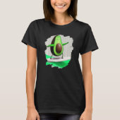 Avocado Surfing Surfer Riding Wave Ocean Cool Surf Tシャツ (正面)