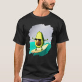 Avocado Surfing Surfer Riding Wave Ocean Cool Surf Tシャツ (正面)