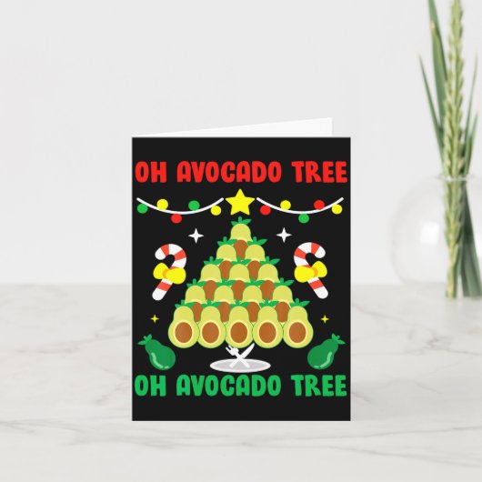 Avocado Tree Funny Food Vegan Christmas Gift  カード (正面)
