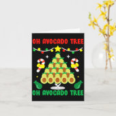 Avocado Tree Funny Food Vegan Christmas Gift  カード (黄色い花)