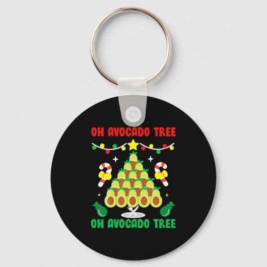 Avocado Tree Funny Food Vegan Christmas Gift キーホルダー (正面)