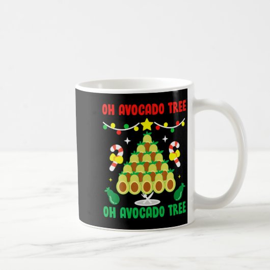 Avocado Tree Funny Food Vegan Christmas Gift コーヒーマグカップ (右)