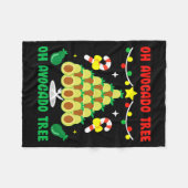 Avocado Tree Funny Food Vegan Christmas Gift  フリースブランケット (正面(横))