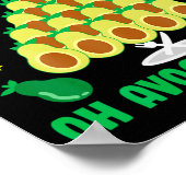 Avocado Tree Funny Food Vegan Christmas Gift  ポスター (角)