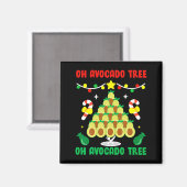 Avocado Tree Funny Food Vegan Christmas Gift  マグネット (正面/裏面)