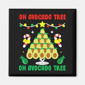 Avocado Tree Funny Food Vegan Christmas Gift  マグネット (正面)