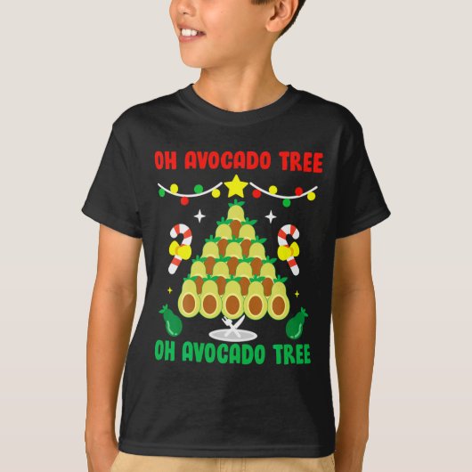 Avocado Tree Funny Food Vegan Christmas Gift  Tシャツ (正面)