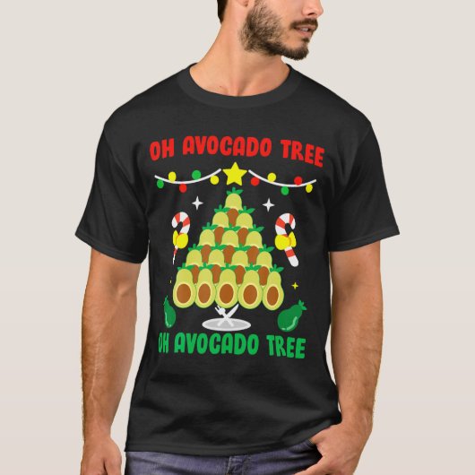 Avocado Tree Funny Food Vegan Christmas Gift Tシャツ (正面)