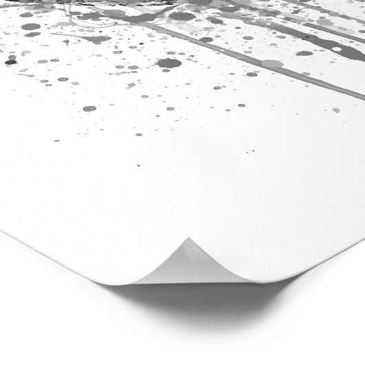 Avocado Vegetable Grey ポスター (角)