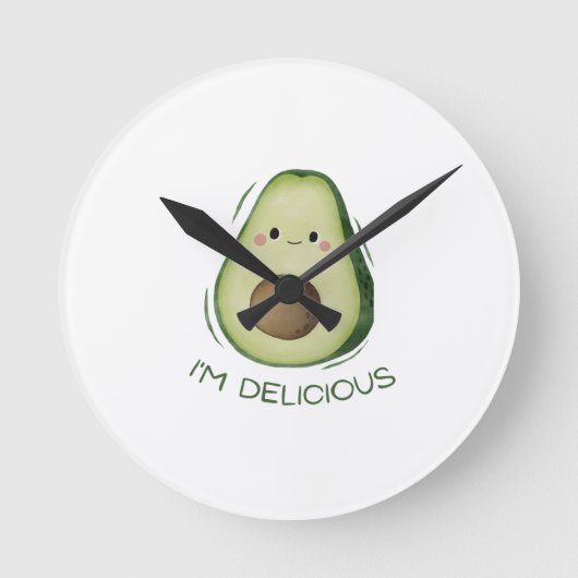 Avocado Watch: Stay on Time with Style ラウンド壁時計 (正面)