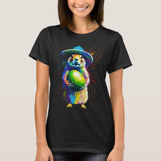 Avocado with Mexican Prairie dog Cinco de mayo Tシャツ (正面)